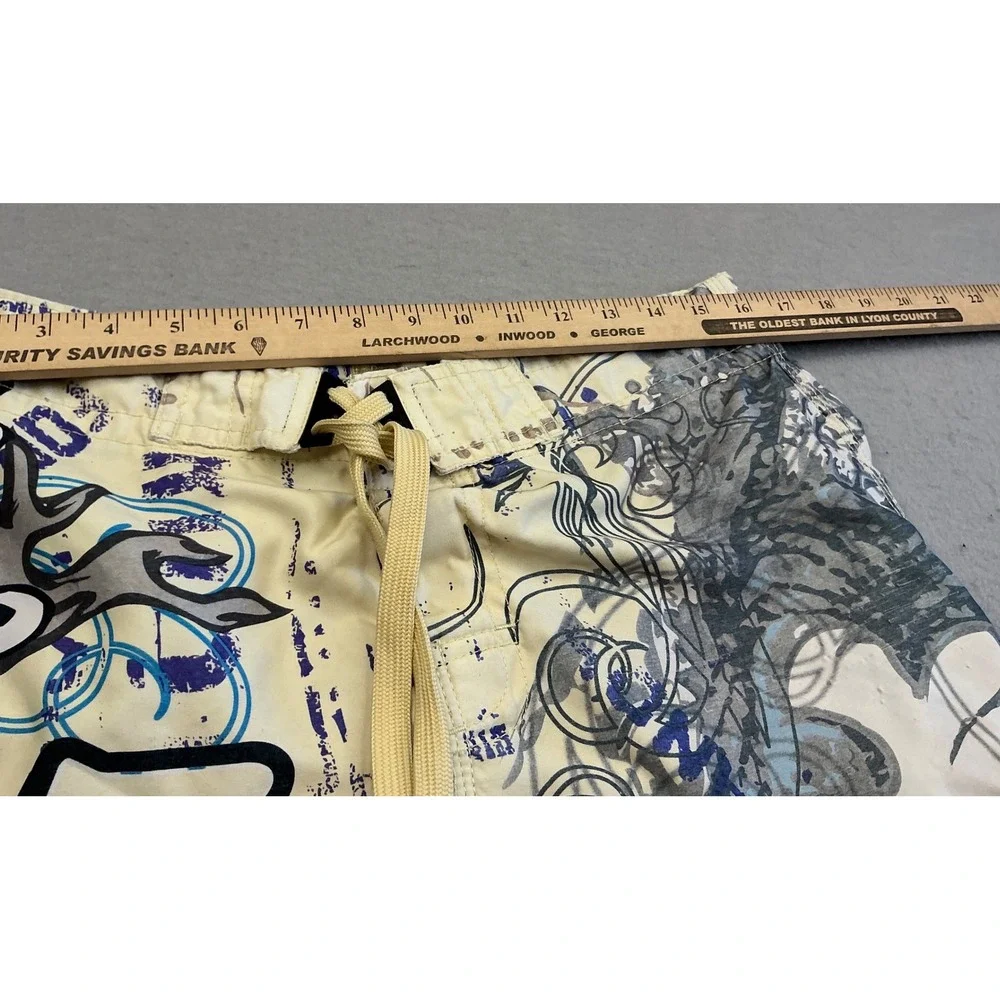 Tattoo Tattoo by Free Spirit Y2K Board Shorts Graphic Print Swim Trunks L